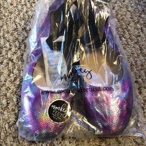 Mermaid ballet flats iridescent purple